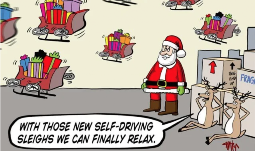 AI Christmas Videos & Cartoons Show Wry Humor
