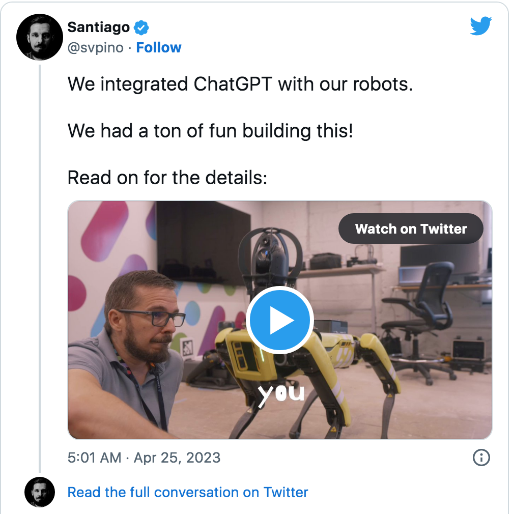 Boston Dynamics Adds ChatGPT to Robot Dog